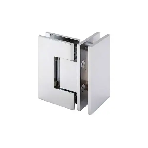 Junior Glendale 90 Degree Glass-to-Glass Hinge for 1/4" Glass - Polished Chrome