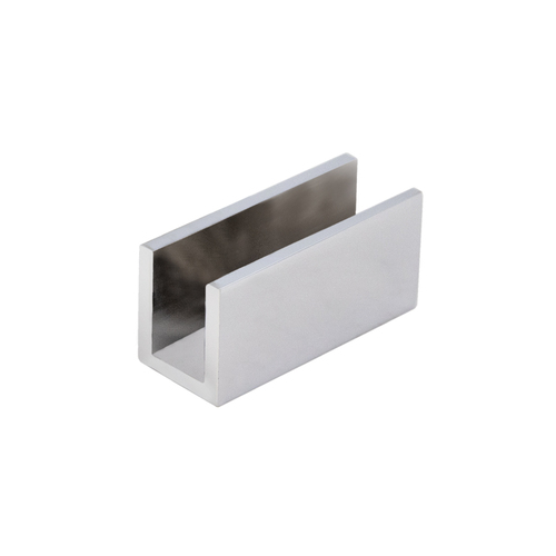 FHC MC12BN Glass Clip For 1/2" Glass - Brushed Nickel