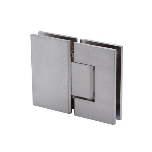 Jr Glendale 180 Degree Glass-to-Glass Hinge for 1/4" Glass - Brushed Nickel