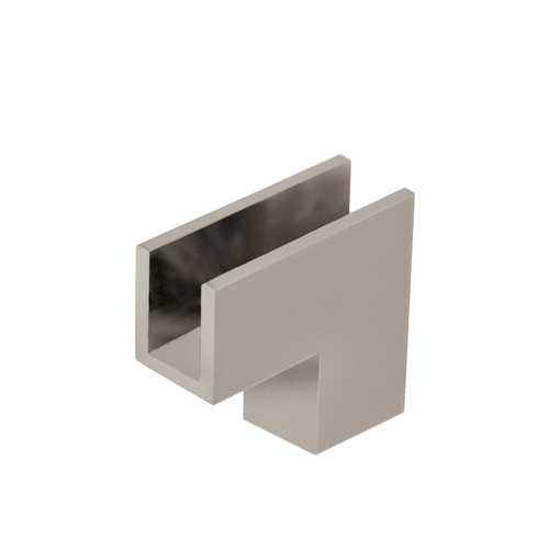 FHC 90 Degree Mini Clip for 1/2" Glass - Brushed Nickel