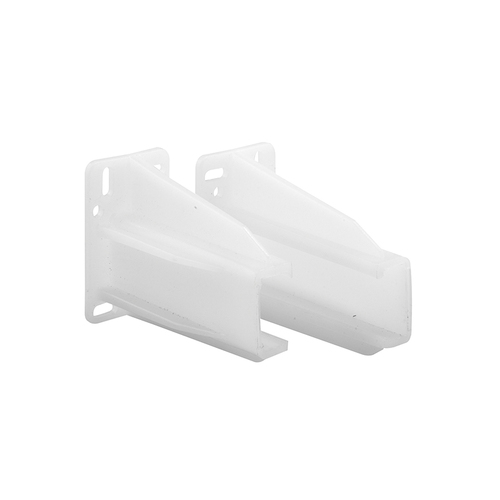 Drawer Track Back Plate - 5/16" x 7/8" - Plastic - White (1 Set)