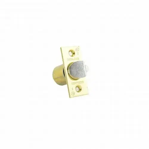 D Series Square Corner Dead Latch with 2-3/8" Backset and 1" Face Bright Brass Finish