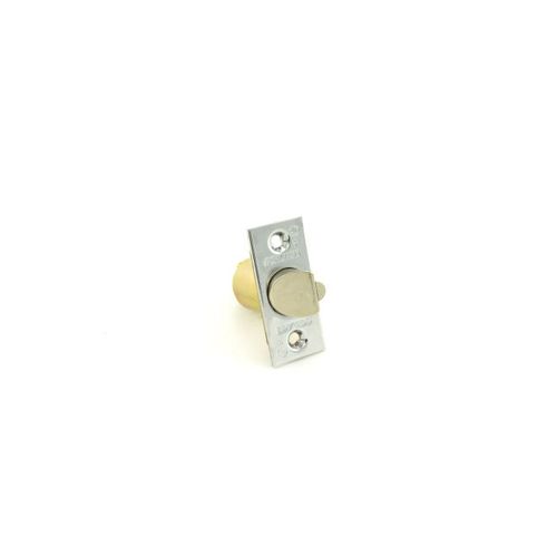 D Series Square Corner Dead Latch with 2-3/8" Backset and 1" Face Bright Chrome Finish