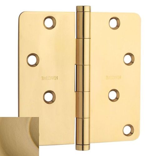 4" x 4" - 1/4" Radius Mortise Hinge Vintage Brass Finish