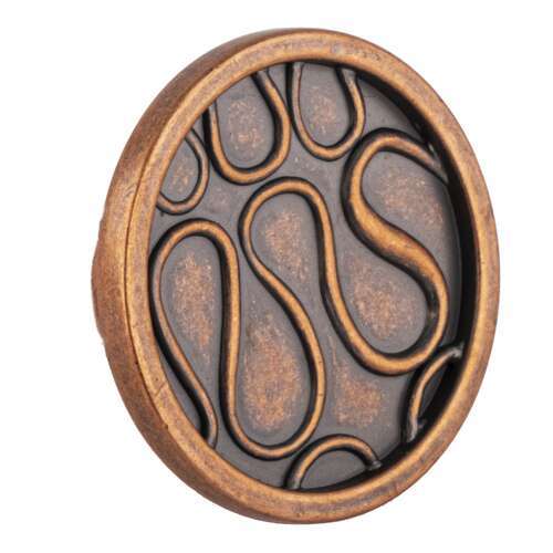 Flat Disc Kitchen Decorative Cabinet Knobs Cabinet Knob 1-1/2" Diameter Weathered Copper