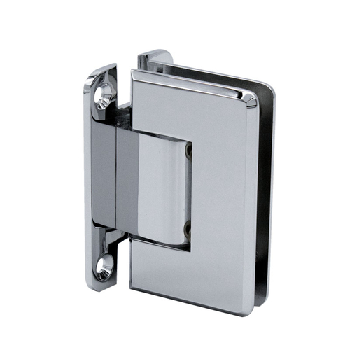 Carolina Beveled 5 Degree Positive Close Wall Mount Hinge Full Back Plate - Polished Chrome