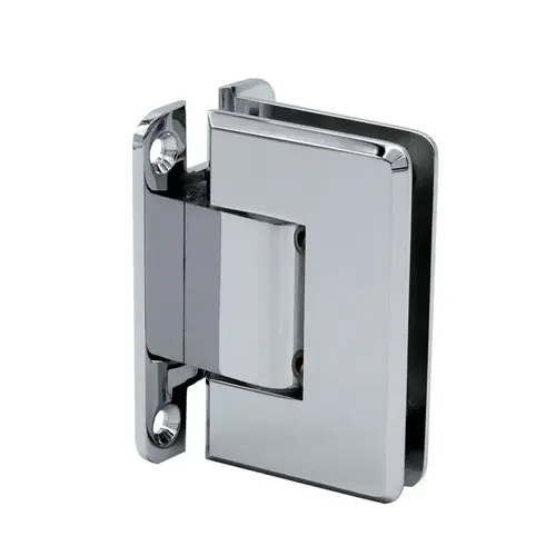 Carolina Beveled Wall Mount Hinge Full Back Plate - Polished Chrome