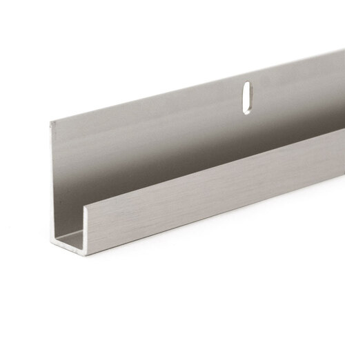 J-Bar 1/4" Glass Standard Mirror Channel Brushed Nickel 144" Length