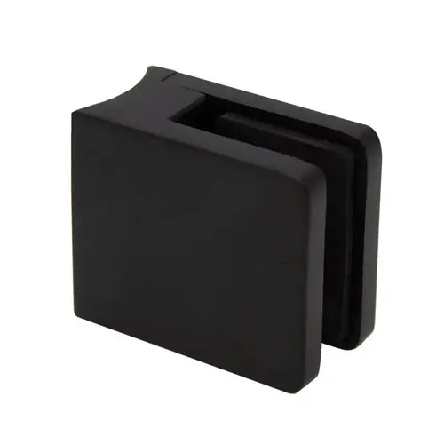 SQ Series Clamp w/ Radius Base For 1/4" and 5/16" Glass - Matte Black