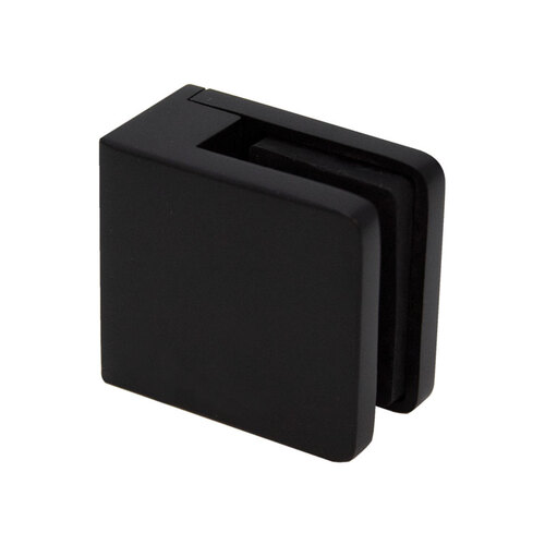 FHC S906MB SQ Series Clamp With Flat Base For 1/4" and 5/16" Glass - Matte Black