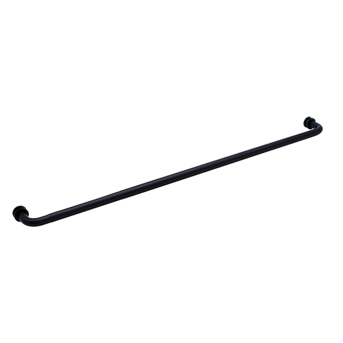 FHC TBR30MB FHC 30" Tubular Towel Bar Single-Sided with Washers for 1/4" to 1/2" Glass - Matte Black