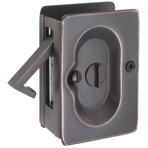 Emtek 2102US10B Priv Pocket Door Lock, Oil Rubbed Bronze Finish