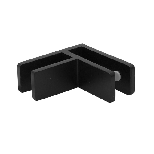 FHC SC90MB Matte Black Stabilizing Glass Clamp 90 Degree Glass-to-Glass 1/2"-9/16" Glass