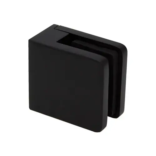 SQ Series Clamp With Flat Base For 1/4" and 5/16" Glass - Matte Black