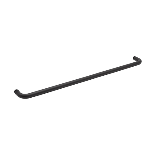 FHC 20" Tubular Towel Bar Single-Sided No Washers for 1/4" to 1/2" Glass - Matte Black