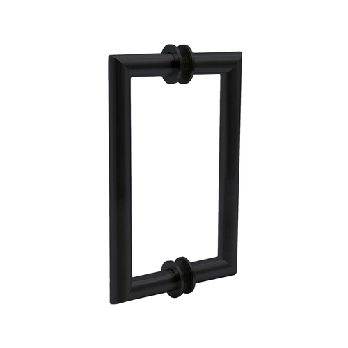 FHC PHM6X6MB FHC 6" Mitered Round Series BacktoBack Pull Matte Black