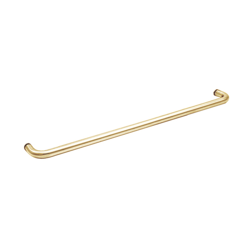 FHC TBRN20SB 20" Tubular Towel Bar Single-Sided No Washers for 1/4" to 1/2" Glass - Satin Brass