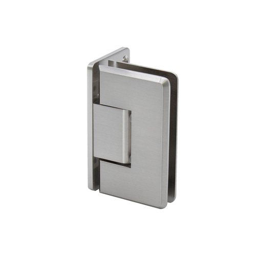 FHC JRPRES05BN Jr Preston Wall Mount Hinge Full Offset Back Plate 1/4" Glass 5 Degree Positive - Brushed Nickel