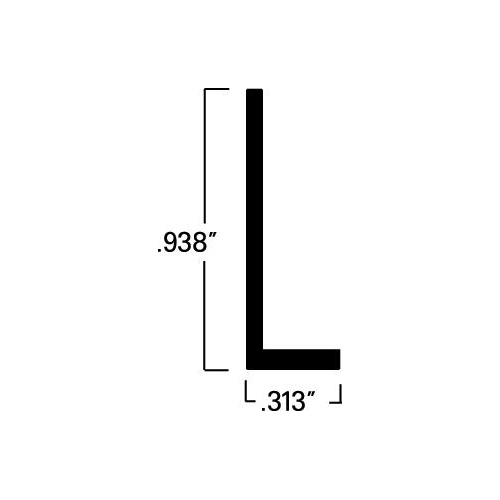 Brixwell LC151616BA138M-CCP72 Aluminum L-Angle Extrusion - .938 Back .313 Leg .0625 Wall Thickness - Brite Anodized  72" Length