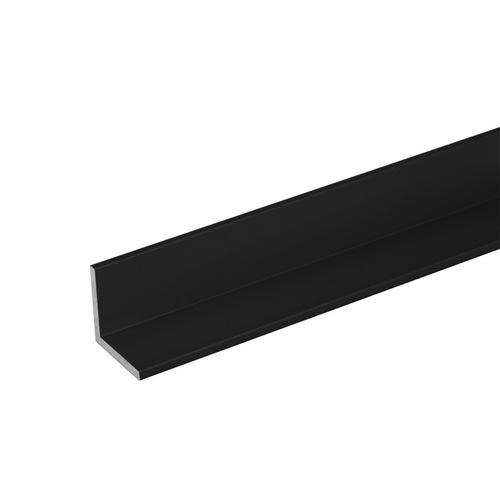 FHC LC100MB 1" x 1" Aluminum L-Bar Matte Black 144" Length