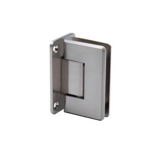 Junior Preston Beveled 5 Degree Wall Mount Hinge Full Back Plate - Brushed Nickel