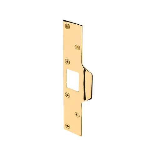 Maximum Security Latch Strike - 1-1/4" x 7-7/8" - Steel - Brass (Single Pack)