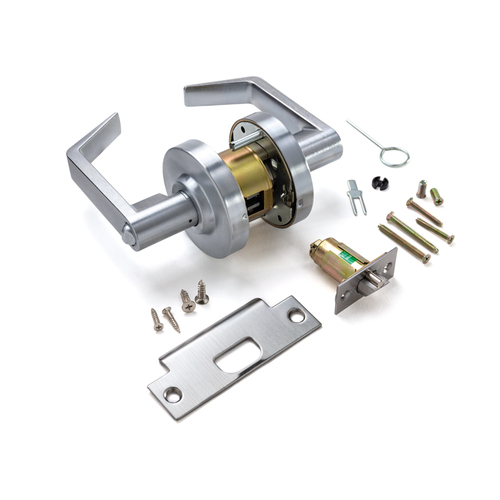 Entrance Lockset (Grade 2) for 1-3/4" Door - Brushed Stainless