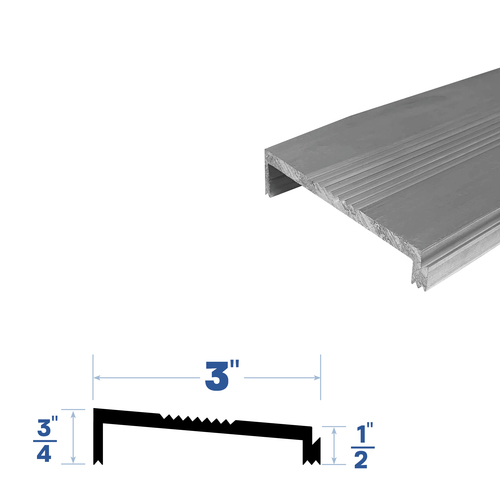 Aluminum Ramp (3" by 3/4") Mill Aluminum