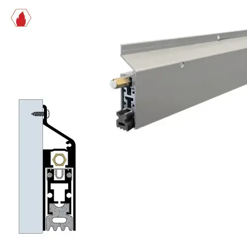 96" Extended-Drop Automatic Door Bottom (29/32" by 3-1/2") Clear Anodized