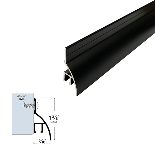 Bottom of Door Rain Drip (9/16" by 1-3/8") Clear Anodized