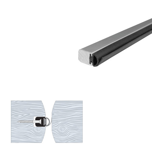 Meeting Stile (15/32" by 3/8") Black Anodized Aluminum