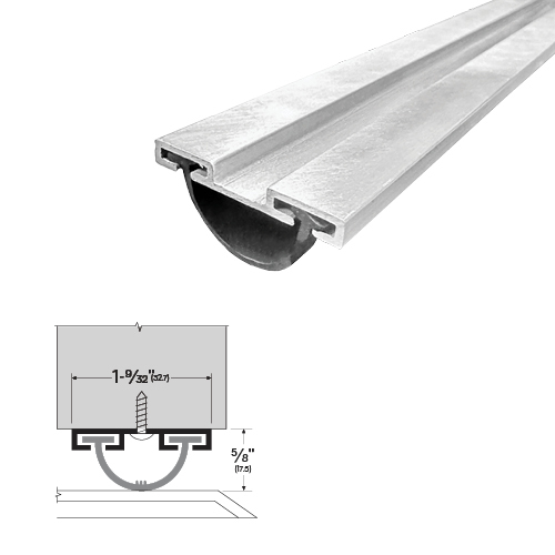 Door Sweep (1-9/32" by 5/8") Clear Anodized Aluminum