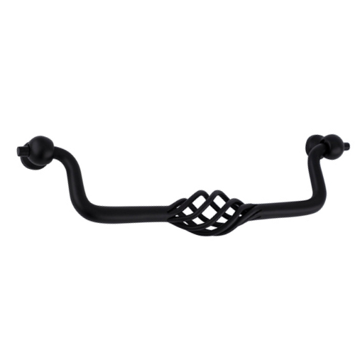 Birdcage Cabinet Pull For Kitchen And Cabinets Hardware Flat Black - pack of 10