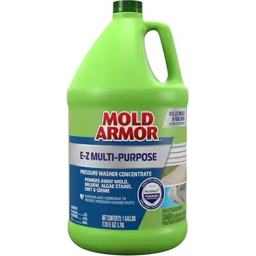 Mold Armor FG583M Multi-Purpose Pressure Wash Concentrate, Liquid, 1 gal Clear to Light Yellow