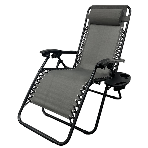 Zero Gravity Sling Relaxer Chair, 25.6 in W, 33.07 in D, 43.11 in H, 250 lb Capacity