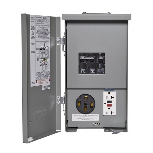 RV Panel Power Outlet, 1-Phase, 50 A, 120/240 V, NEMA 3R Enclosure