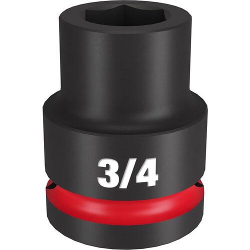 SHOCKWAVE Impact Duty Series Shallow Impact Socket, 3/4 in Socket, 3/4 in Drive, Square Drive Black Phosphate