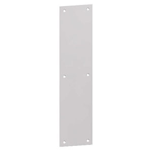 8" x 16" Square Corner Push Plate, # 052483 Satin Stainless Steel Finish