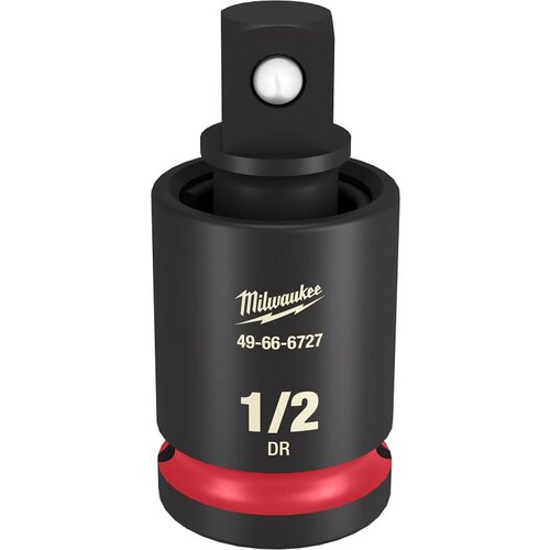 Milwaukee 49-66-6727 Socket Universal Joint, 1/2 in Drive, Impact Drive, 1/2 in Output Drive, Female Output Drive Black Phosphate