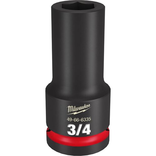 SHOCKWAVE Impact Duty Series Deep Impact Socket, 3/4 in Socket, 3/4 in Drive, Square Drive Black Phosphate