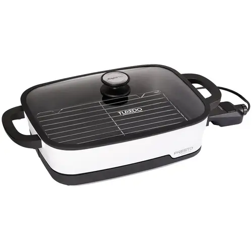 Tuxedo Skillet Multi-Cooker, 16 in W Cooking Surface, 1500 W, White, Digital Control - pack of 2