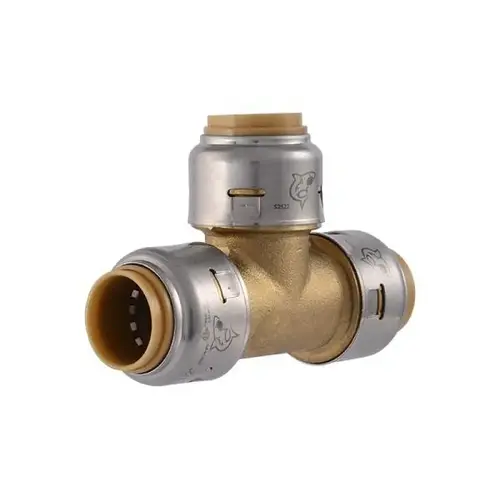 Max Pipe Tee, 1/2 x 1/2 x 1/2 in, PTC x PTC x PTC, Brass, 250 psi Pressure