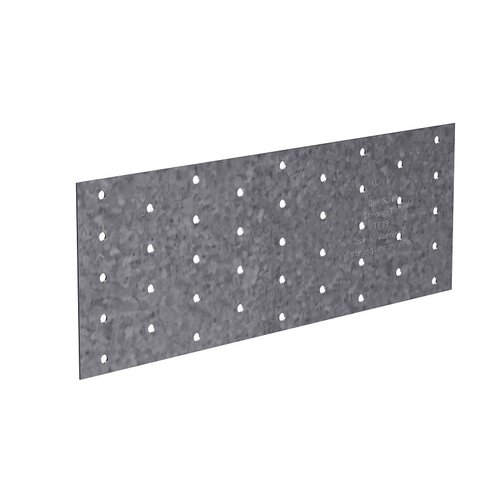 Tie Plate, 9 in L, 3-1/8 in W, 0.035 in Thick, Steel, Galvanized