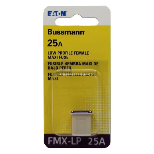 Female Maxi Auto Fuse, Low-Profile, 25-Amp White