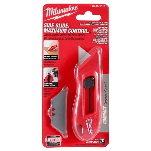 Milwaukee 48-22-1511 Compact Side Slide Utility Knife, Steel Blade
