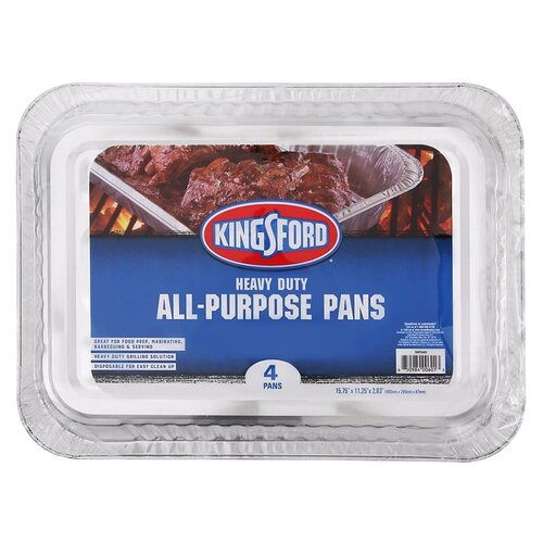 TB Barbecue Pan, 15-3/4 in L, 11-1/4 in W, Aluminum - pack of 48