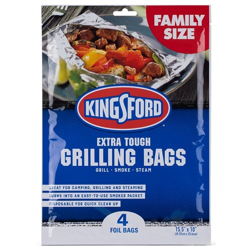 KINGSFORD BBP0496TB Grilling Bags Aluminum 15.5" L X 10" W Silver