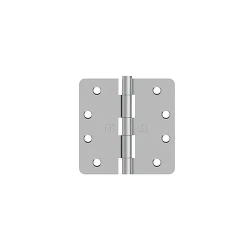 RC1749 Full Mortise Plain Bearing Residential Hinge, 4" x 4", Steel, 5 Knuckle, 1/4" Round Corners, Flat Black Prime Coat Paint - pack of 3