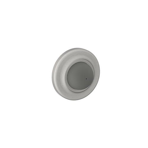 230W Ridged Convex Wall Stop, Antique Nickel Finish