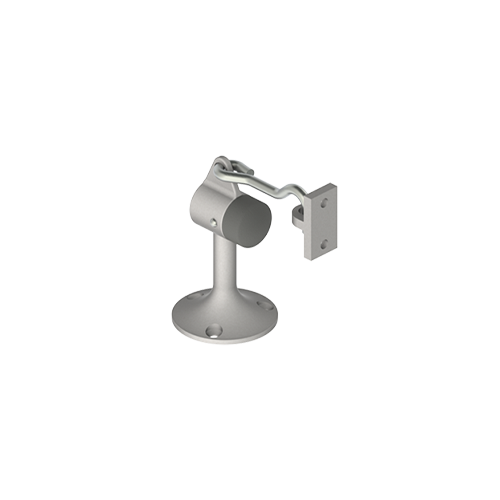 268S Floor Stop and Hook Holder with Screw Holes, Satin Chrome Finish